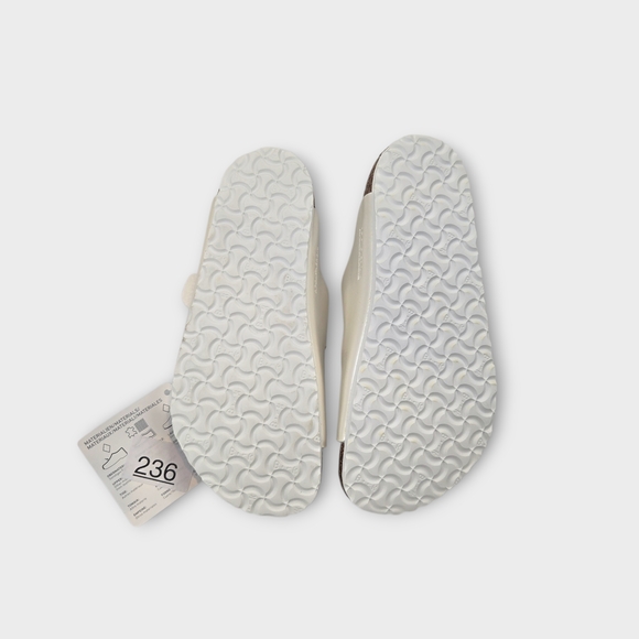 New Birkenstock Arizona Split Birko Flor White Gold Youth Sandals Size US 1 EU32 - Picture 10 of 11